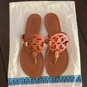 Tory Burch Miller Sandal in vintage Vachetta size 10.